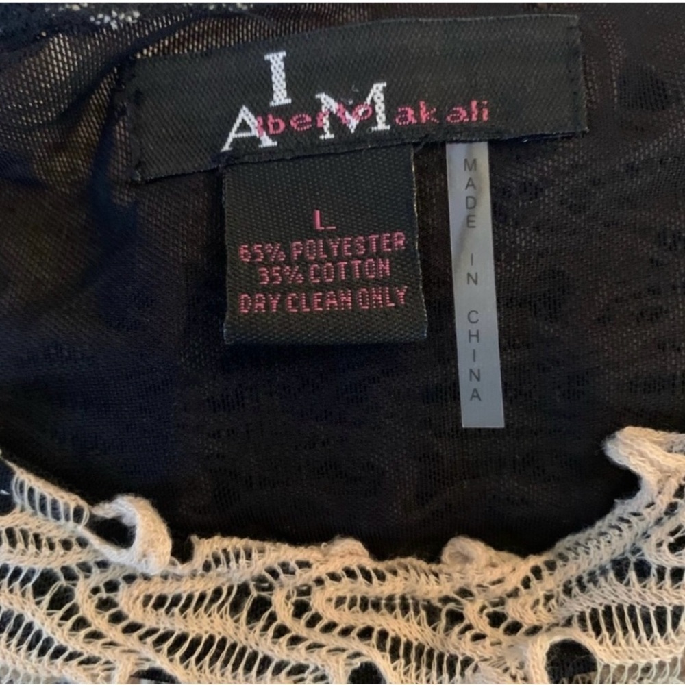 ALBERTO MAKALI Vintage
Crochet Fringe
Dress Black Lined Tan Openwork - Picture 8 of 8